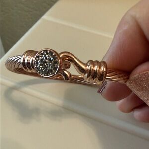 Elegant Gold-Tone Bracelet with Silver Accents